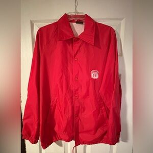 Vintage Phillips 66 Gas Oil  Petroliana Red Windbreaker for Men